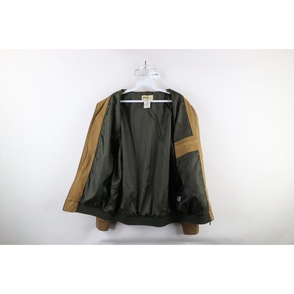 Orton Brothers Mens Size Medium Distressed Lined Full Zip Bomber Jacket Brown - Picture 10 of 16